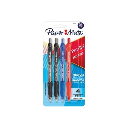Paper Mate Pen, Bp, Profile, 1.0Mm, B.Asst, 4C PAP2113557